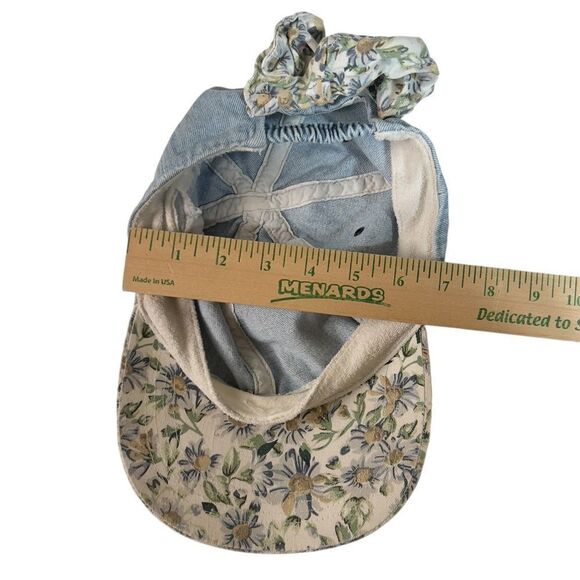 90s scrunchie hat! Floral denim hat scrunchie is attached - Picture 13 of 16
